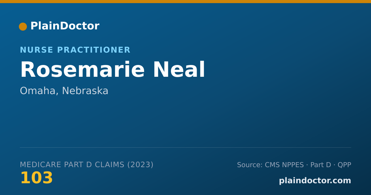Shareable card for Rosemarie Neal - Nurse Practitioner, Omaha, NE