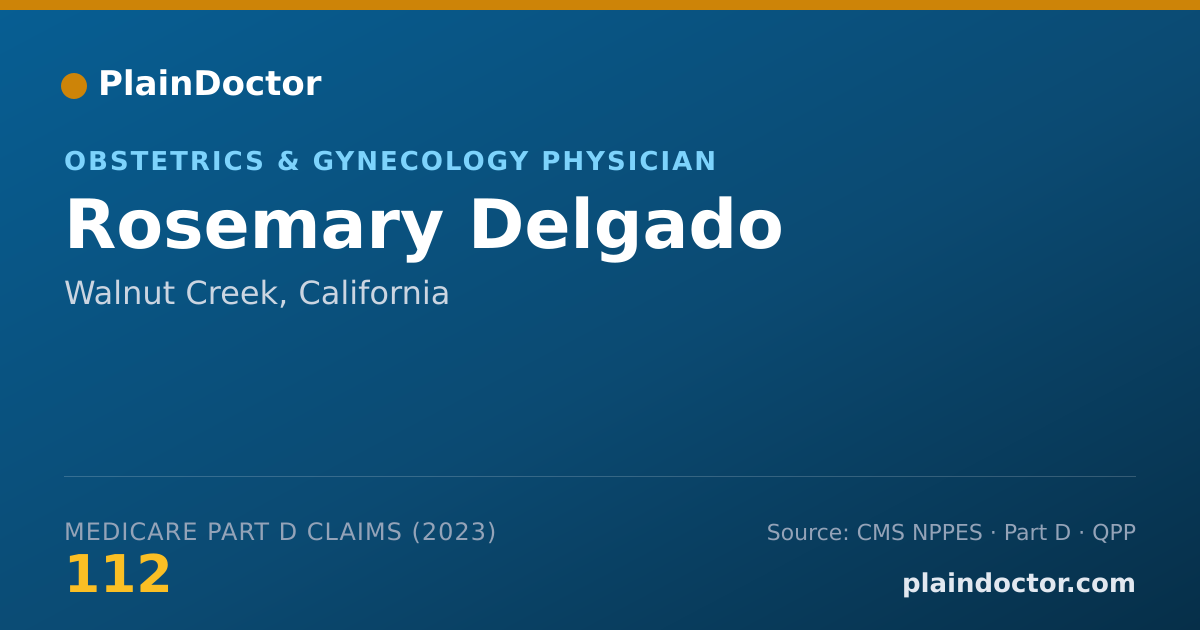 Shareable card for Rosemary Delgado - Obstetrics & Gynecology Physician, Walnut Creek, CA