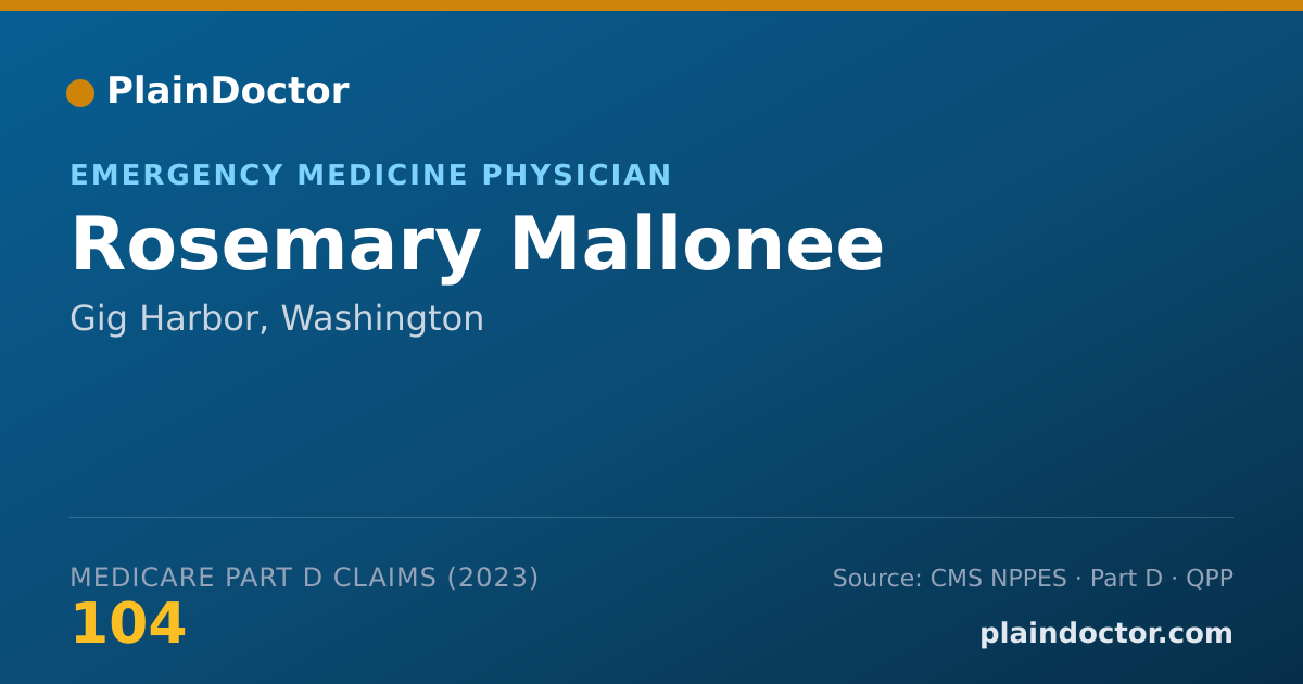Shareable card for Rosemary Mallonee - Emergency Medicine Physician, Gig Harbor, WA