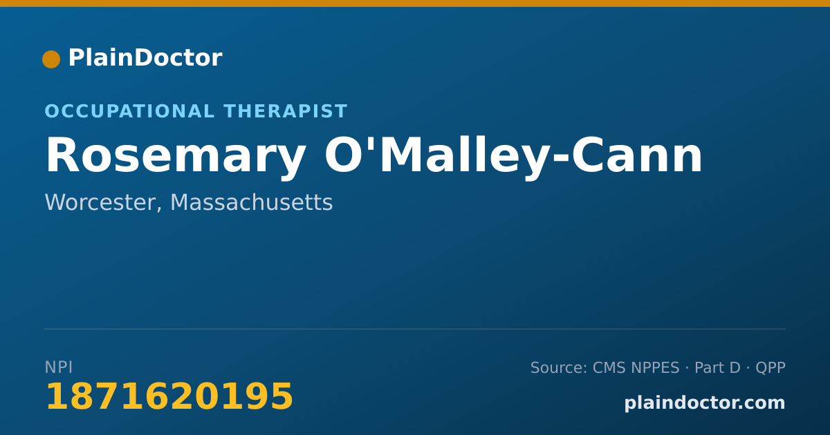 Shareable card for Rosemary O'Malley-Cann - Occupational Therapist, Worcester, MA