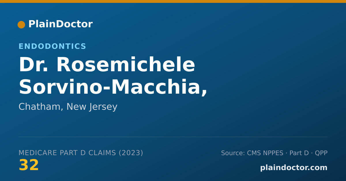 Shareable card for Rosemichele Sorvino-Macchia, D.M.D. - Endodontics, Chatham, NJ