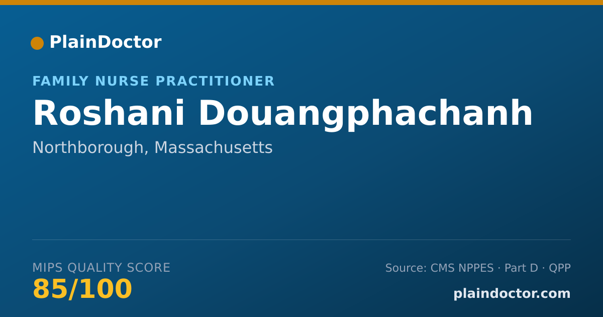 Shareable card for Roshani Douangphachanh - Family Nurse Practitioner, Northborough, MA