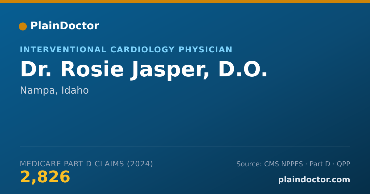 Shareable card for Rosie Jasper, D.O. - Cardiovascular Disease Physician, Nampa, ID