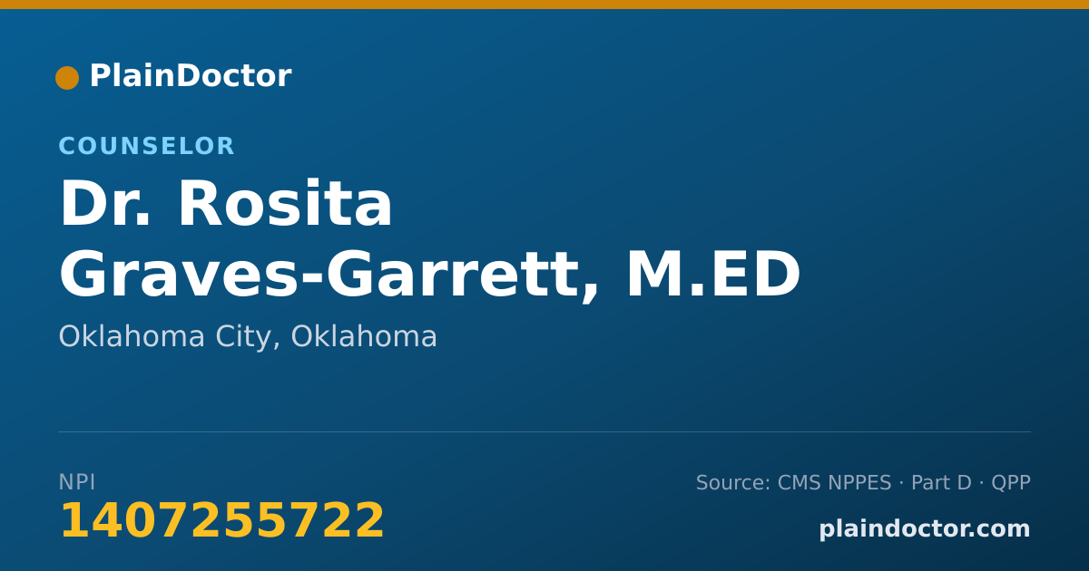 Shareable card for Rosita Graves-Garrett, M.ED - Counselor, Oklahoma City, OK