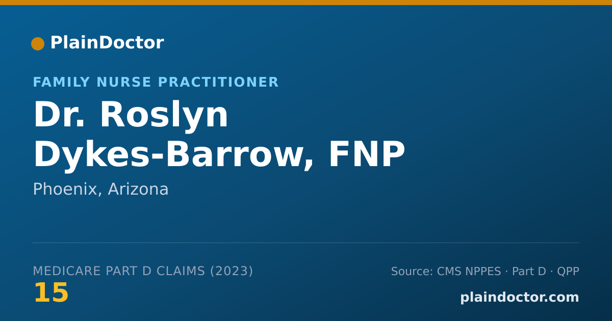 Shareable card for Roslyn Dykes-Barrow, FNP - Family Nurse Practitioner, Phoenix, AZ