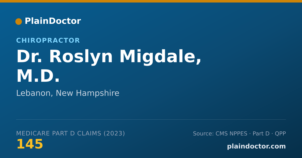 Shareable card for Roslyn Migdale, M.D. - Chiropractor, Lebanon, NH