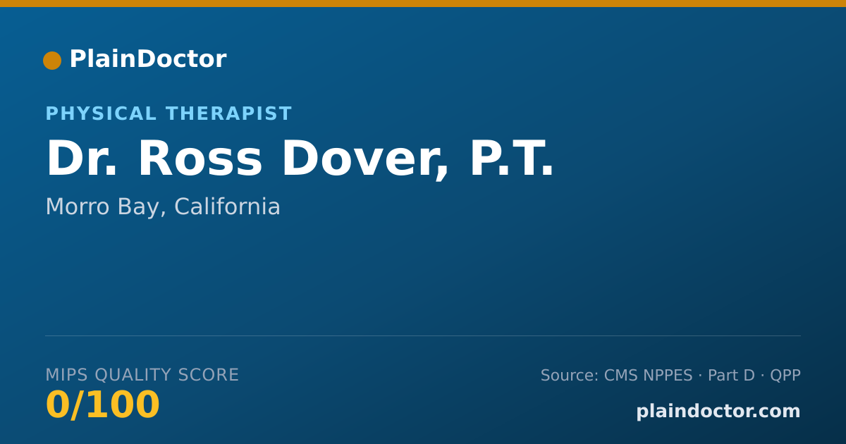 Shareable card for Ross Dover, P.T. - Physical Therapist, Morro Bay, CA