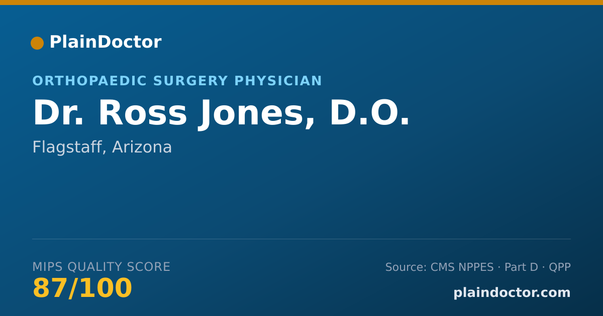 Shareable card for Ross Jones, D.O. - Orthopaedic Surgery Physician, Flagstaff, AZ