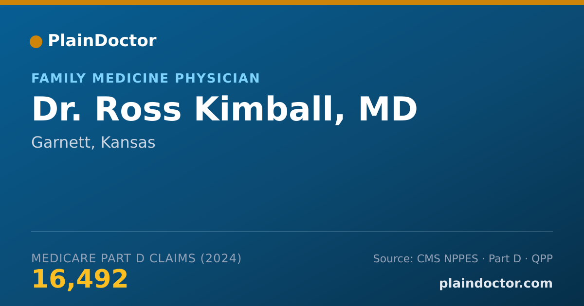 Shareable card for Ross Kimball, MD - Family Medicine Physician, Garnett, KS