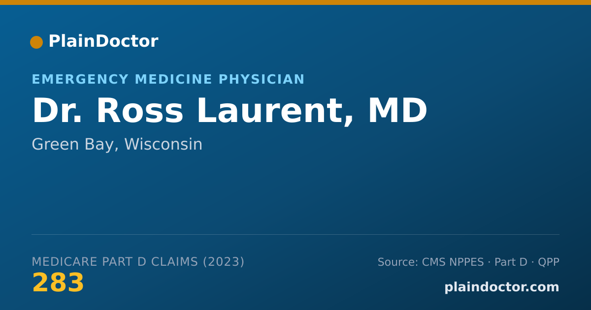 Shareable card for Ross Laurent, MD - Emergency Medicine Physician, Green Bay, WI