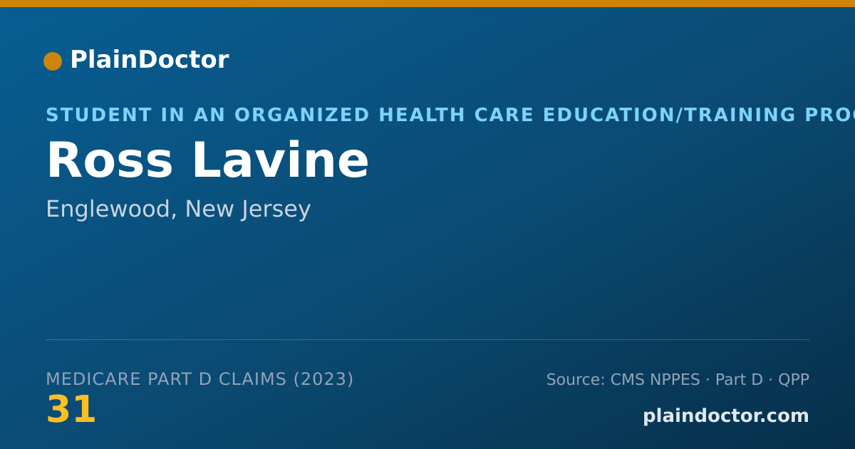 Shareable card for Ross Lavine - Student in an Organized Health Care Education/Training Program, Englewood, NJ