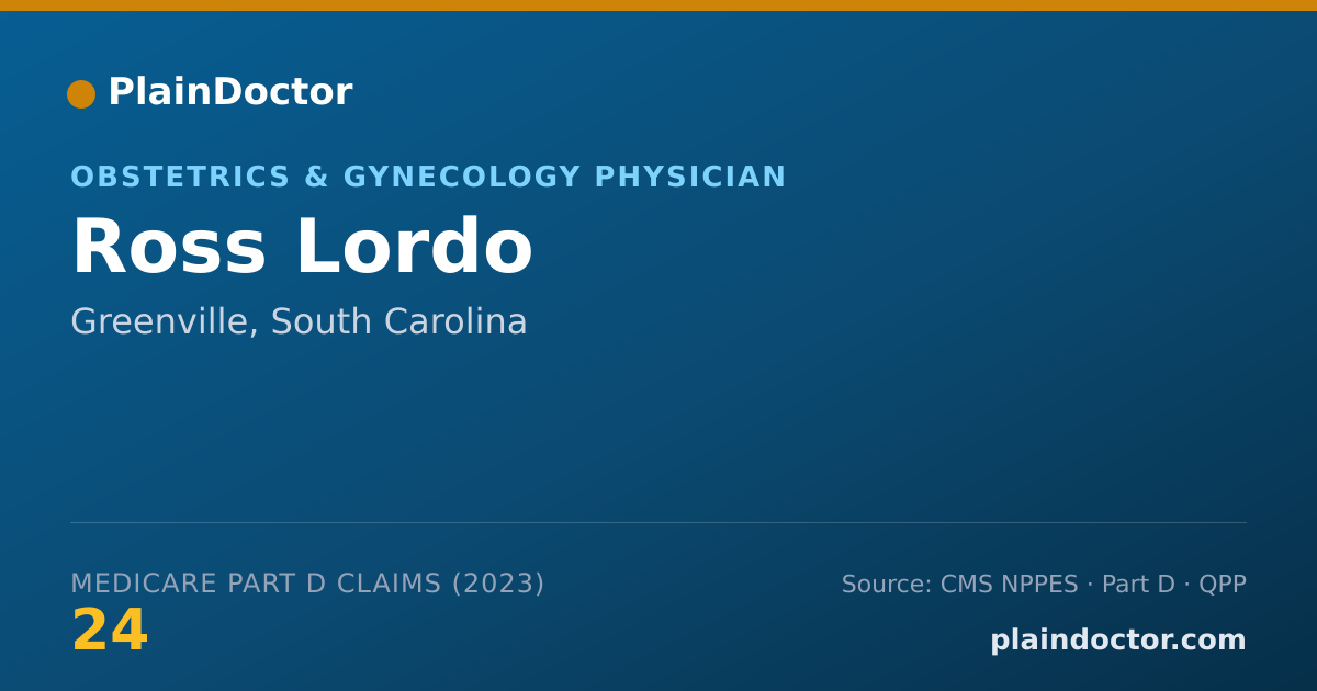 Shareable card for Ross Lordo - Obstetrics & Gynecology Physician, Greenville, SC