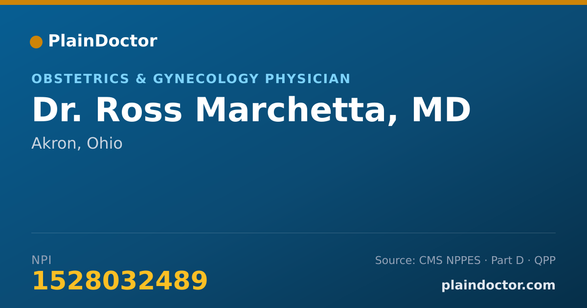 Shareable card for Ross Marchetta, MD - Obstetrics & Gynecology Physician, Akron, OH