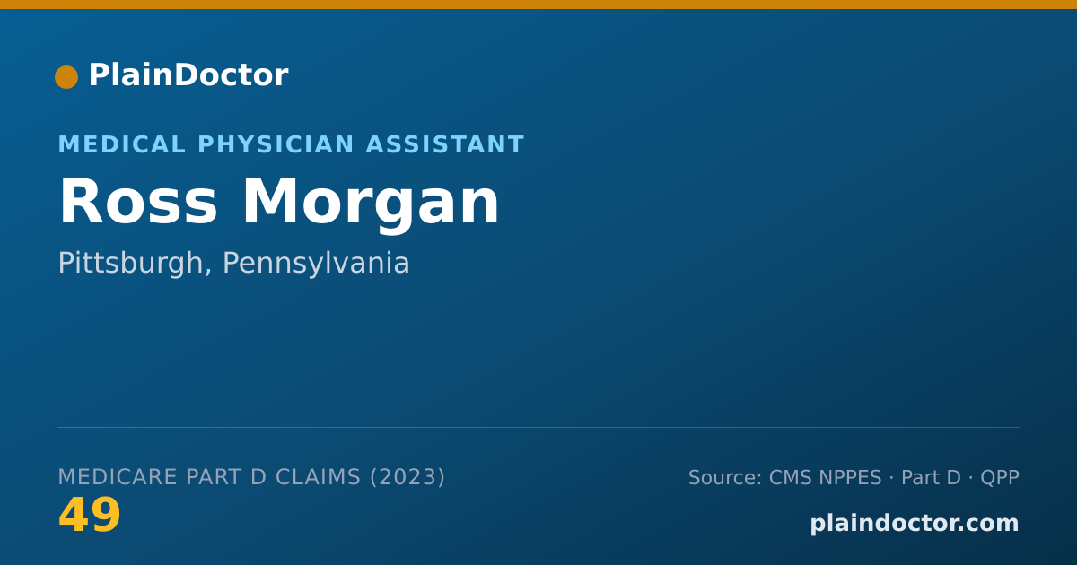 Shareable card for Ross Morgan - Medical Physician Assistant, Pittsburgh, PA
