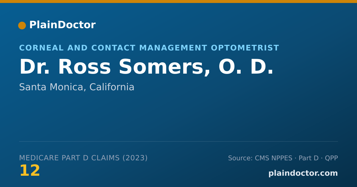 Shareable card for Ross Somers, O. D. - Corneal and Contact Management Optometrist, Santa Monica, CA