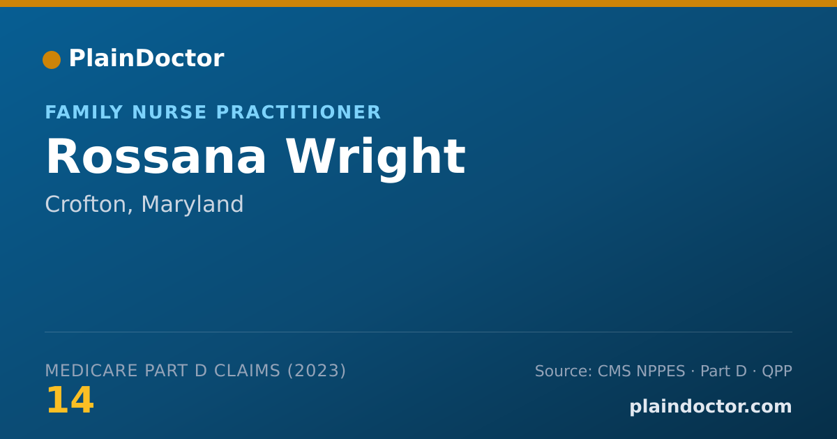 Shareable card for Rossana Wright - Family Nurse Practitioner, Crofton, MD