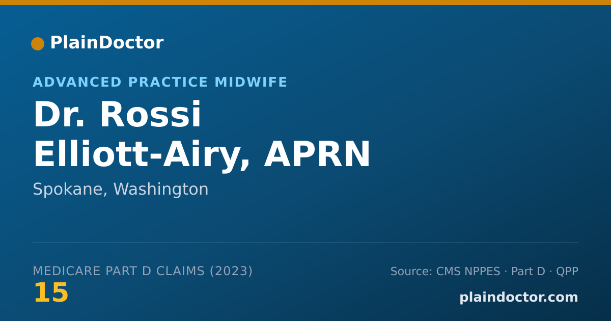 Shareable card for Rossi Elliott-Airy, APRN - Advanced Practice Midwife, Spokane, WA