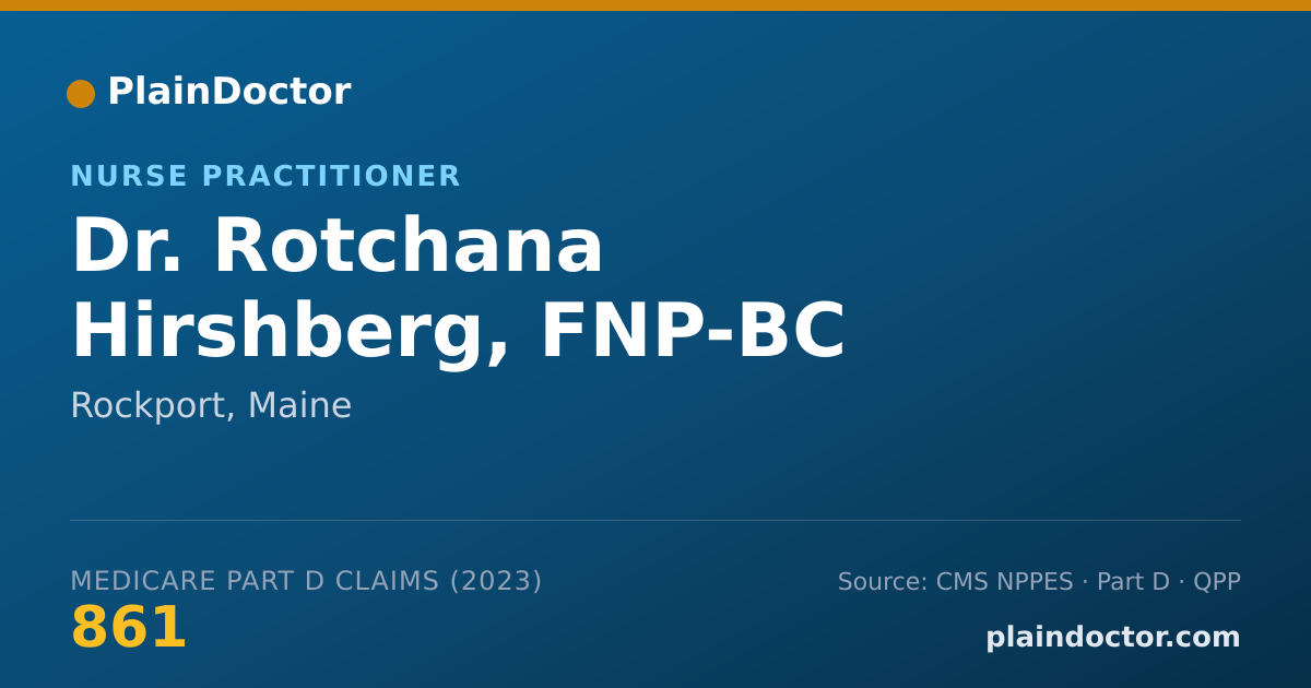 Shareable card for Rotchana Hirshberg, FNP-BC - Nurse Practitioner, Rockport, ME