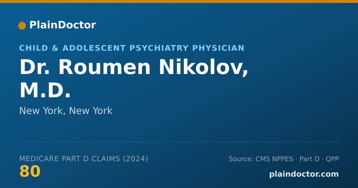 Shareable card for Roumen Nikolov, M.D. - Child & Adolescent Psychiatry Physician, New York, NY