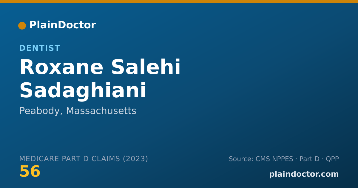 Shareable card for Roxane Salehi Sadaghiani - Dentist, Peabody, MA