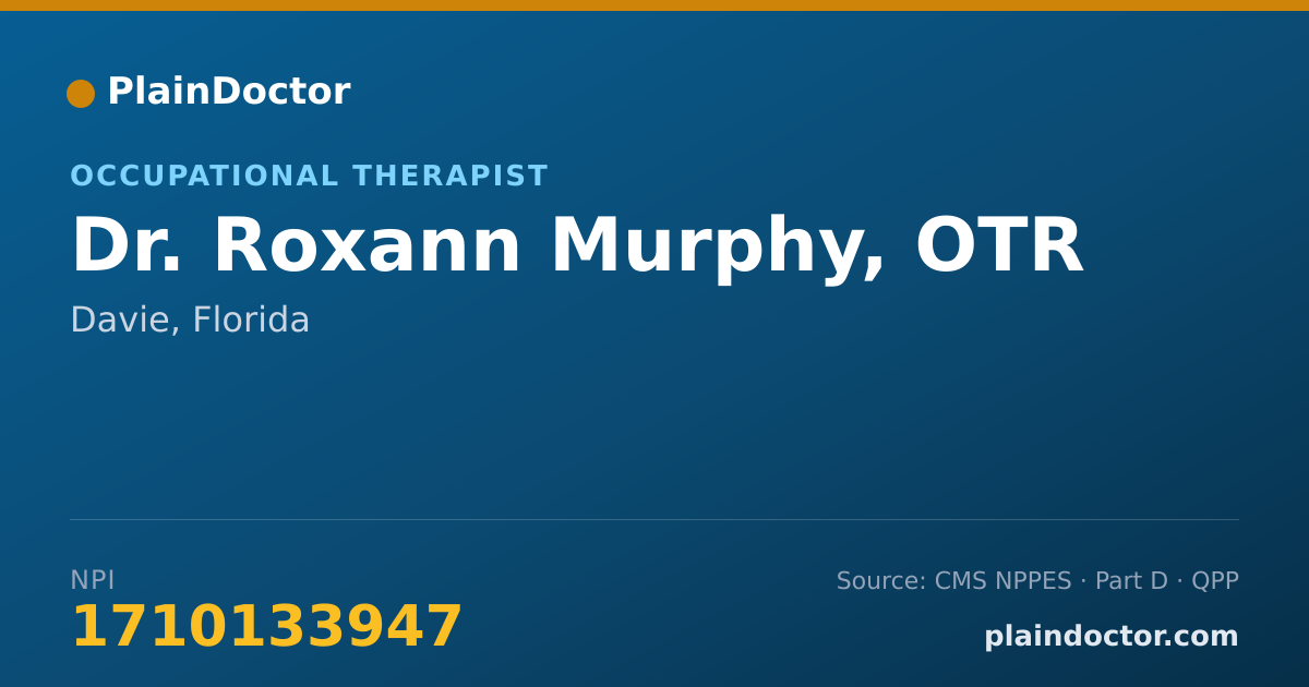Shareable card for Roxann Murphy, OTR - Occupational Therapist, Davie, FL
