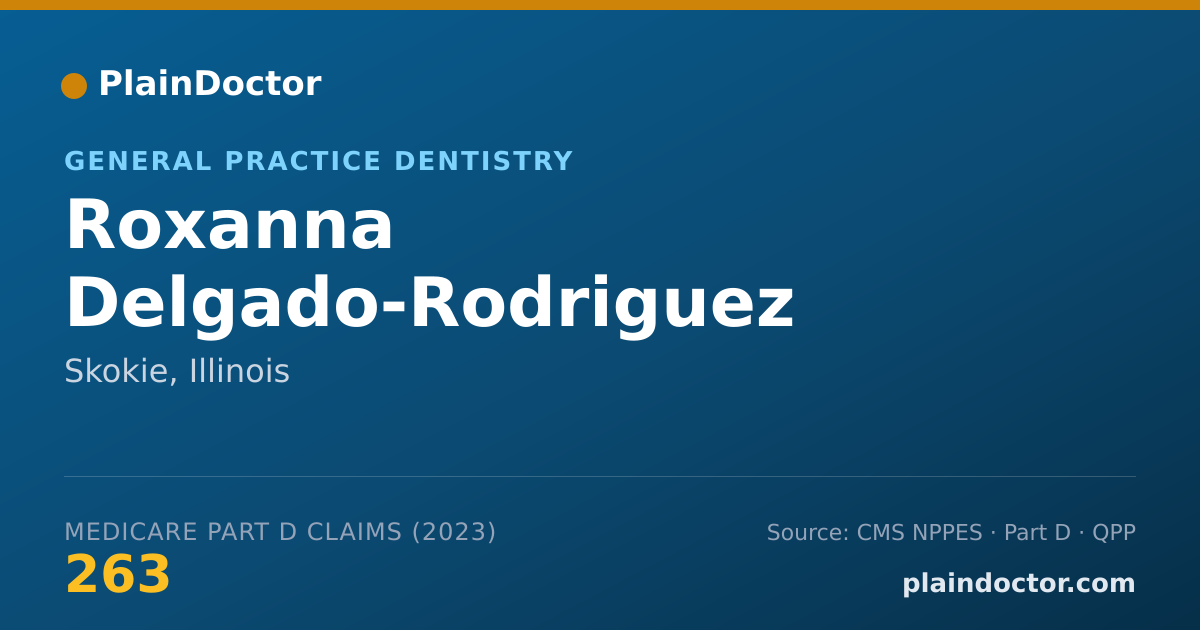Shareable card for Roxanna Delgado-Rodriguez - General Practice Dentistry, Skokie, IL