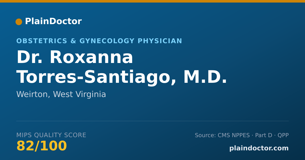 Shareable card for Roxanna Torres-Santiago, M.D. - Obstetrics & Gynecology Physician, Weirton, WV