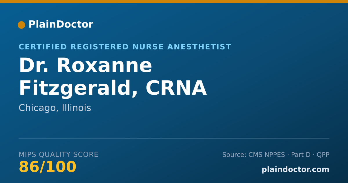 Shareable card for Roxanne Fitzgerald, CRNA - Certified Registered Nurse Anesthetist, Chicago, IL