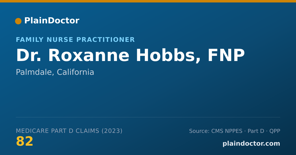 Shareable card for Roxanne Hobbs, FNP - Family Nurse Practitioner, Palmdale, CA