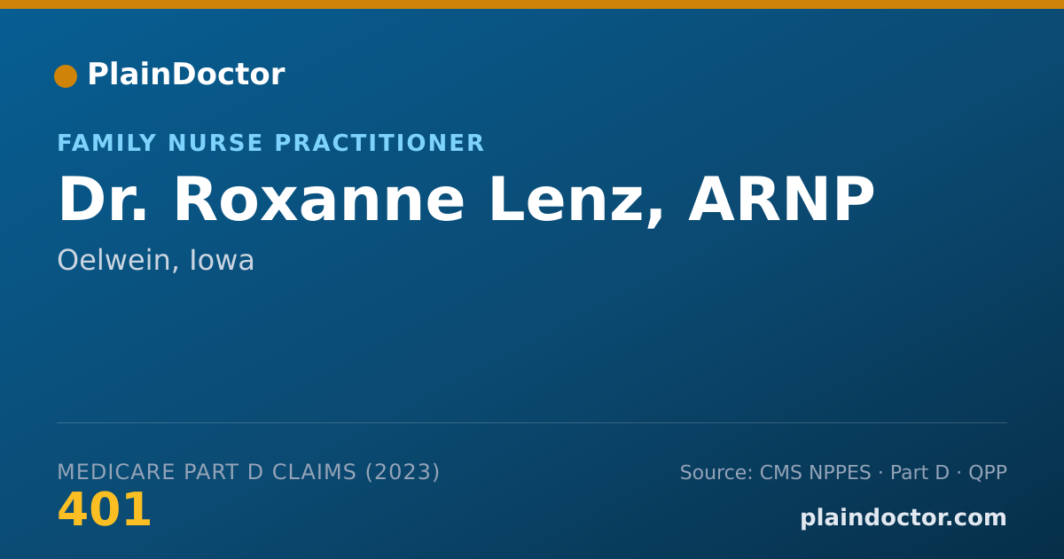 Shareable card for Roxanne Lenz, ARNP - Family Nurse Practitioner, Oelwein, IA
