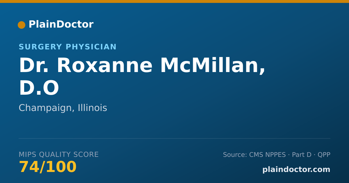 Shareable card for Roxanne McMillan, D.O - Surgery Physician, Champaign, IL