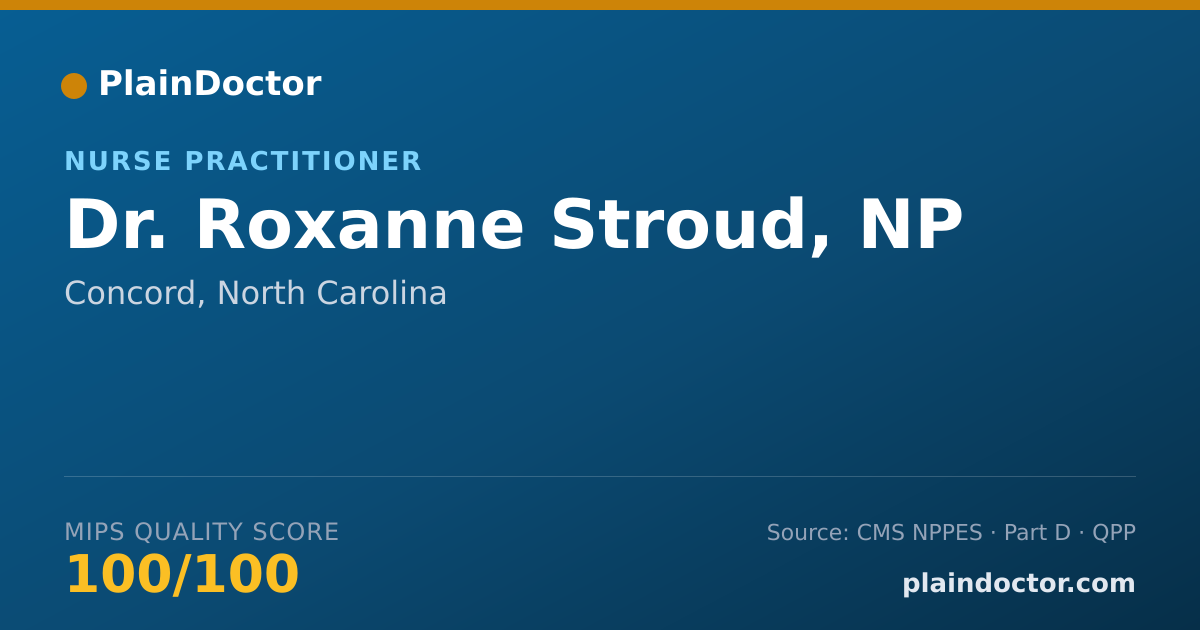 Shareable card for Roxanne Stroud, NP - Nurse Practitioner, Concord, NC