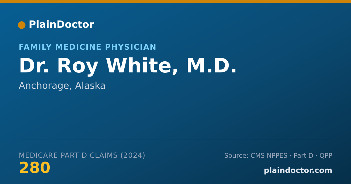Shareable card for Roy White, M.D. - Family Medicine Physician, Anchorage, AK