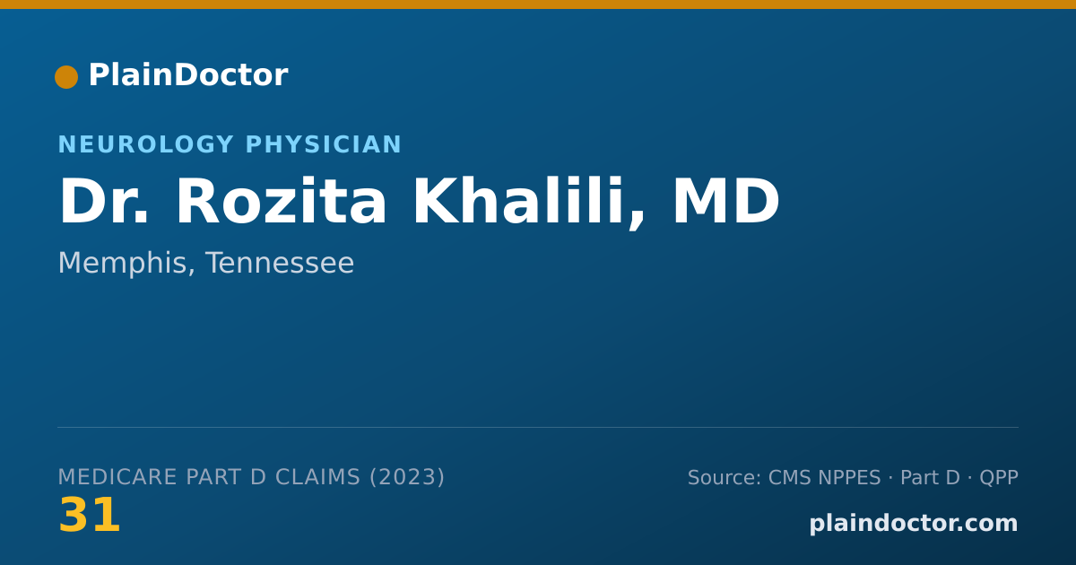 Shareable card for Rozita Khalili, MD - Neurology Physician, Memphis, TN