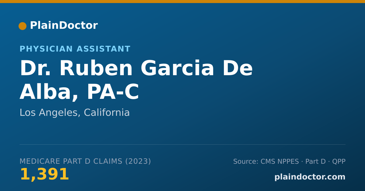 Shareable card for Ruben Garcia De Alba, PA-C - Physician Assistant, Los Angeles, CA