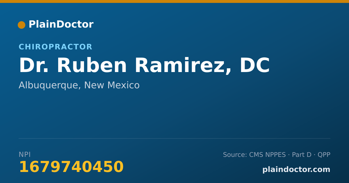 Shareable card for Ruben Ramirez, DC - Chiropractor, Albuquerque, NM