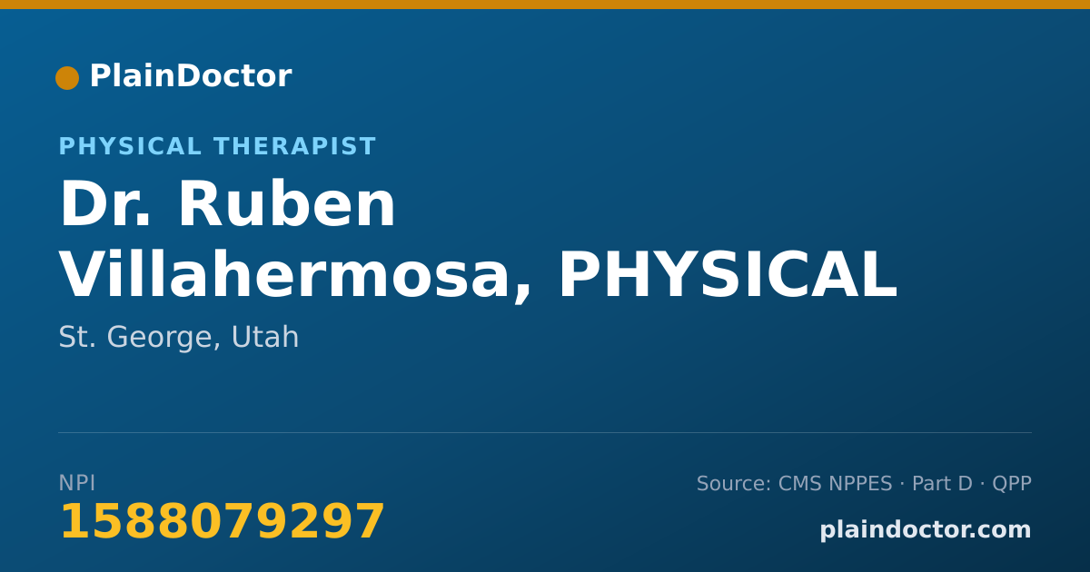 Shareable card for Ruben Villahermosa, PHYSICAL THERAPIST - Physical Therapist, St. George, UT