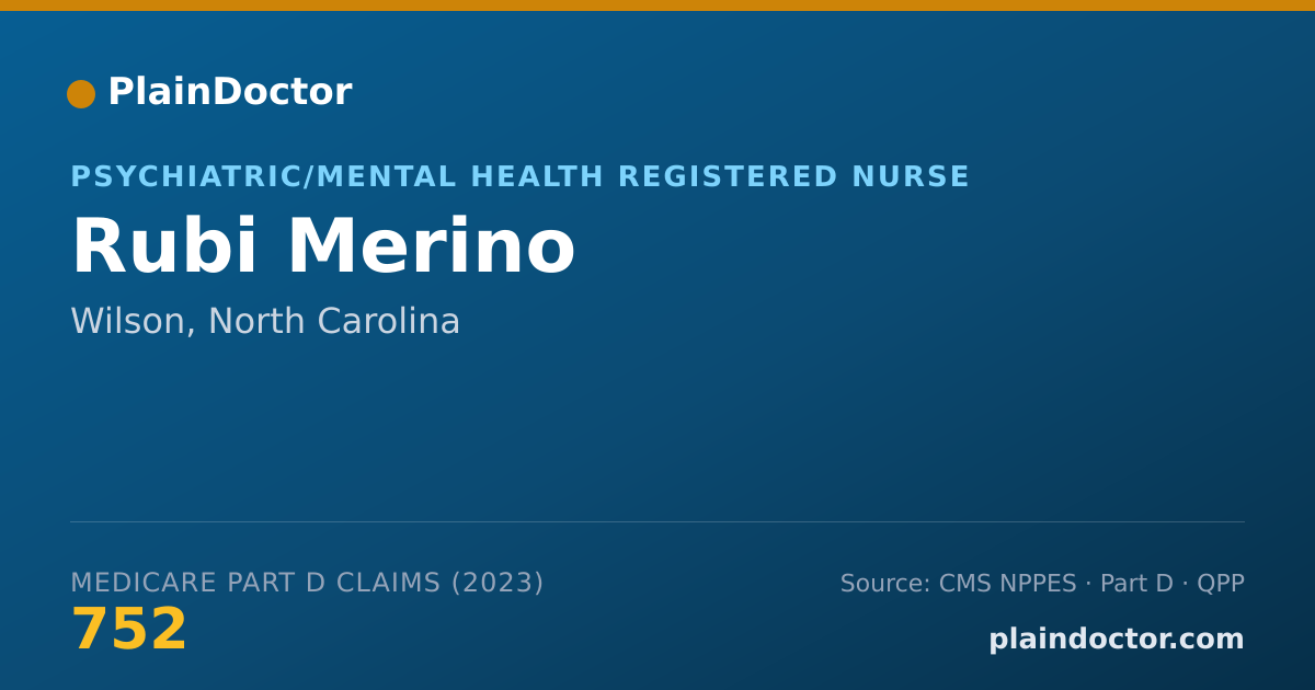 Shareable card for Rubi Merino - Psychiatric/Mental Health Registered Nurse, Wilson, NC