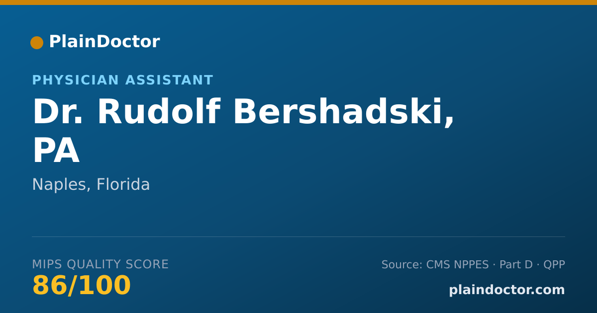 Shareable card for Rudolf Bershadski, PA - Physician Assistant, Naples, FL