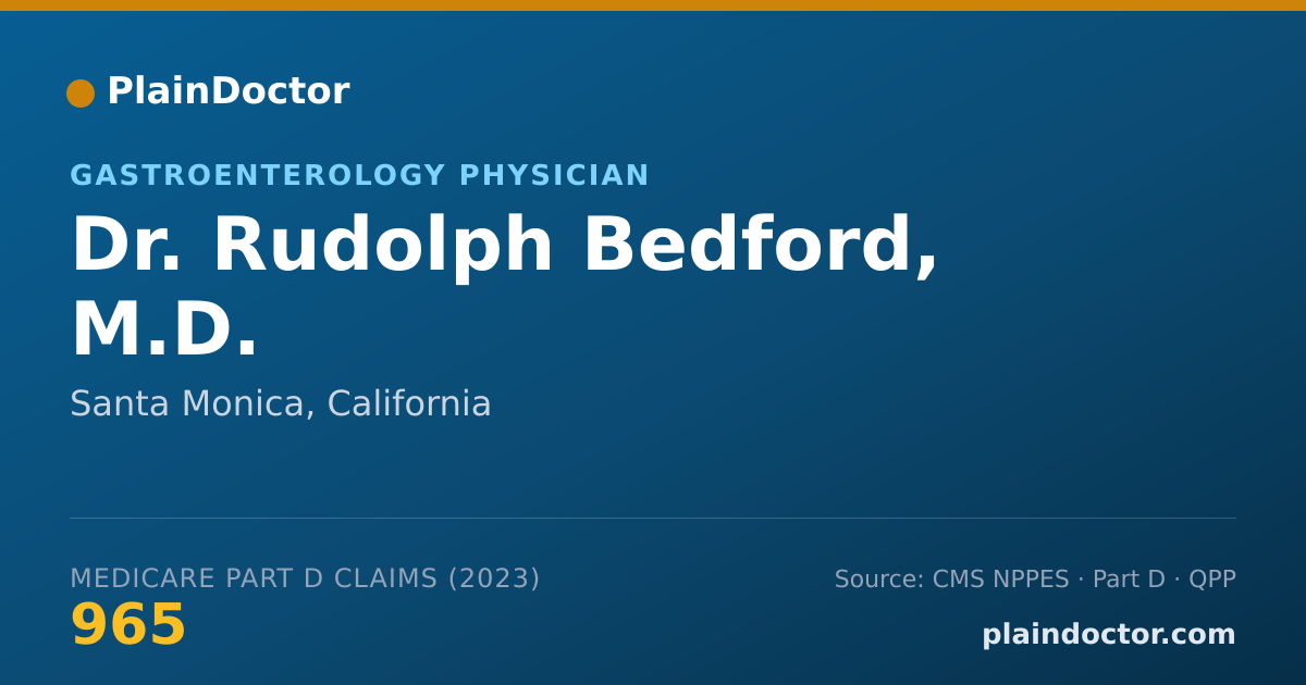 Shareable card for Rudolph Bedford, M.D. - Gastroenterology Physician, Santa Monica, CA