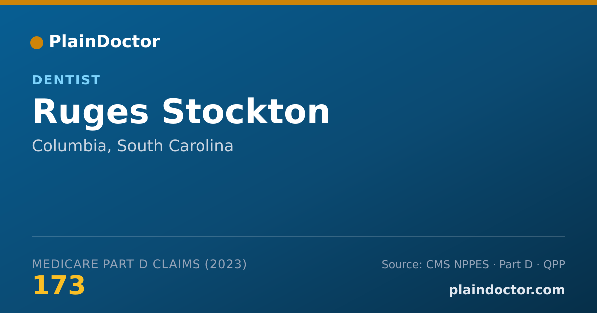 Shareable card for Ruges Stockton - Dentist, Columbia, SC