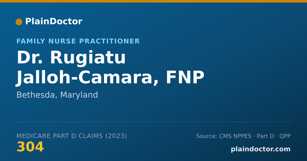 Shareable card for Rugiatu Jalloh-Camara, FNP - Family Nurse Practitioner, Bethesda, MD