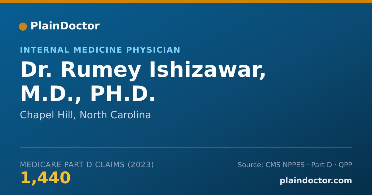 Shareable card for Rumey Ishizawar, M.D., PH.D. - Internal Medicine Physician, Chapel Hill, NC