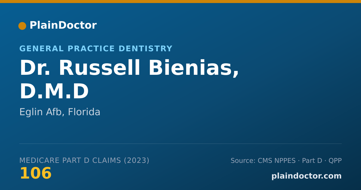 Shareable card for Russell Bienias, D.M.D - General Practice Dentistry, Eglin Afb, FL