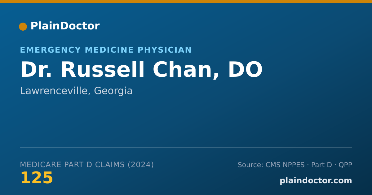 Shareable card for Russell Chan, DO - Emergency Medicine Physician, Lawrenceville, GA