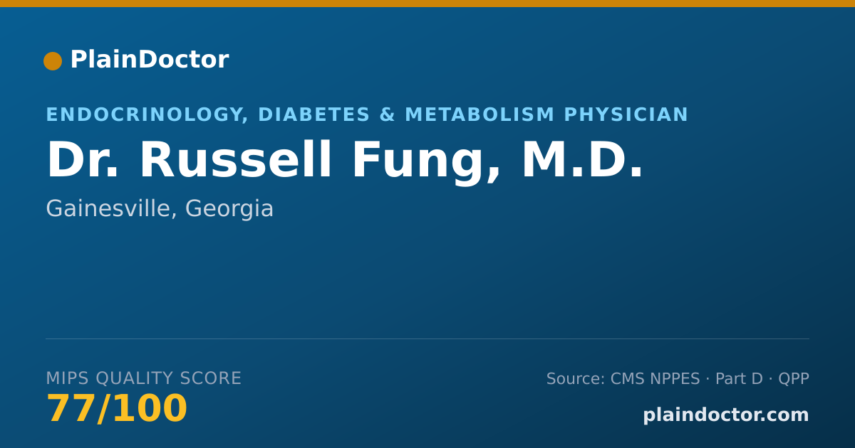 Shareable card for Russell Fung, M.D. - Endocrinology, Diabetes & Metabolism Physician, Gainesville, GA