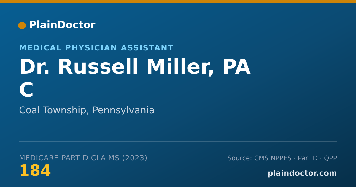 Shareable card for Russell Miller, PA C - Medical Physician Assistant, Coal Township, PA