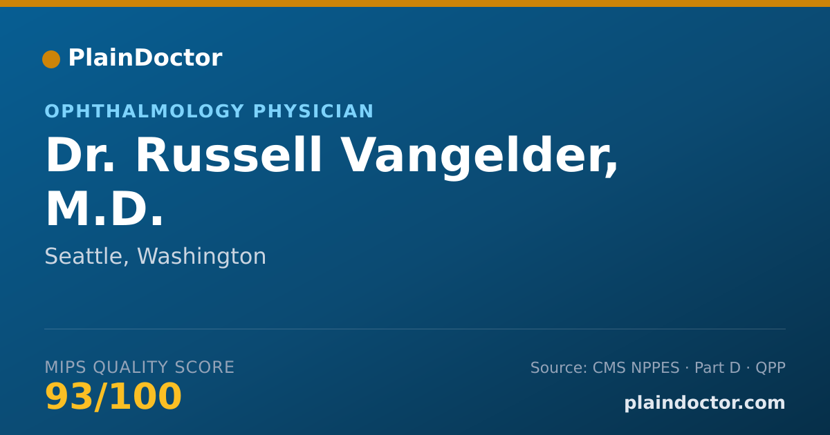 Shareable card for Russell Vangelder, M.D. - Ophthalmology Physician, Seattle, WA
