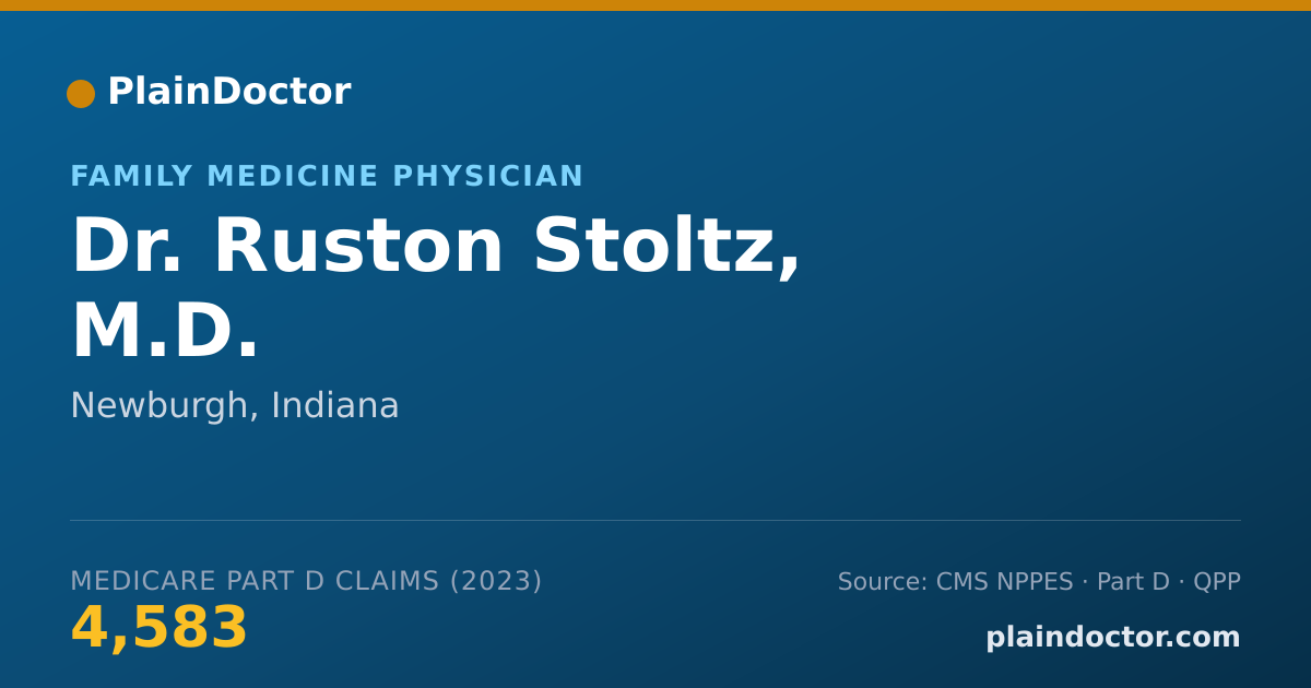 Shareable card for Ruston Stoltz, M.D. - Family Medicine Physician, Newburgh, IN