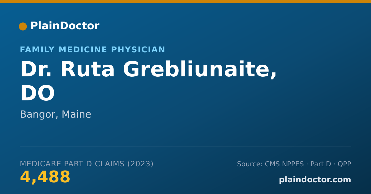 Shareable card for Ruta Grebliunaite, DO - Family Medicine Physician, Bangor, ME